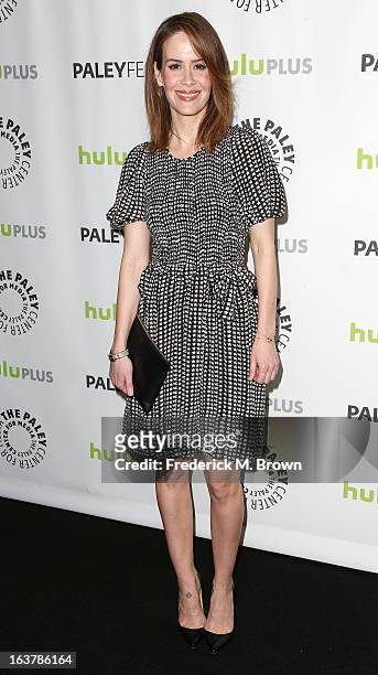 Actress Sarah Paulson attends The Paley Center For Media's PaleyFest 2013 Honoring "American Horror Story: Asylum" at the Saban Theatre on March 15,...