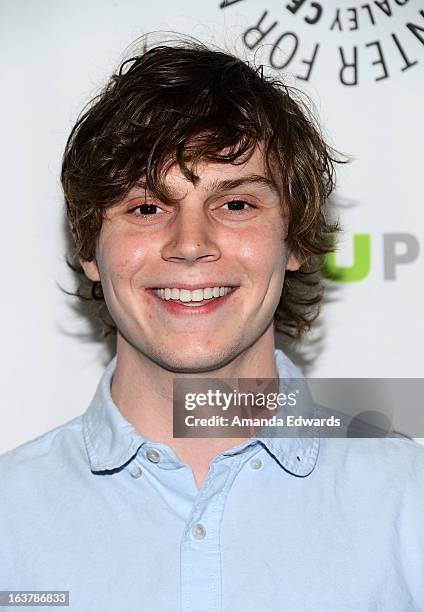 Actor Evan Peters arrives at the 30th Annual PaleyFest: The William S. Paley Television Festival - Closing Night Presentation honoring "American...