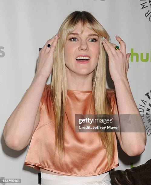 Actress Lily Rabe arrives at the 30th Annual PaleyFest: The William S. Paley Television Festival - Closing Night Presentation honoring 'American...