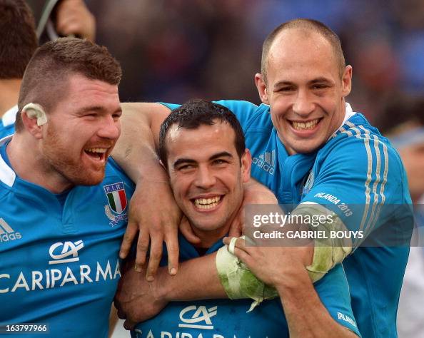 Michele Rizzo Rugby Italy’s prop Michele Rizzo, Italy’s centre Gonzalo Canale and Italy’s ...