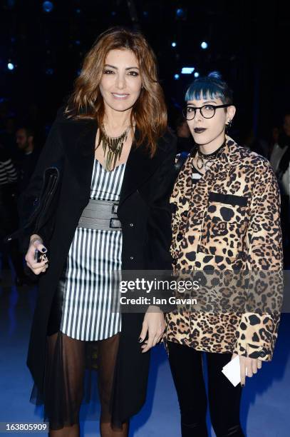 Deniz Berdan and Begum Berdan attend the Best of Mercedes-Benz Fashion Week Istanbul Fall/Winter 2013/14 at Antrepo 3 on March 16, 2013 in Istanbul,...