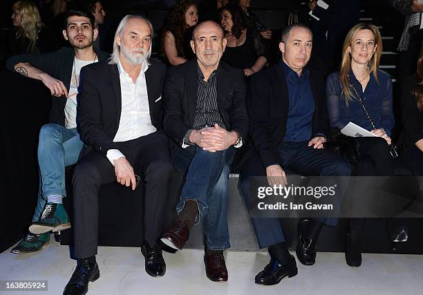 Kemal Sahin and Kemal Urkut attend the Best of Mercedes-Benz Fashion Week Istanbul Fall/Winter 2013/14 at Antrepo 3 on March 16, 2013 in Istanbul,...