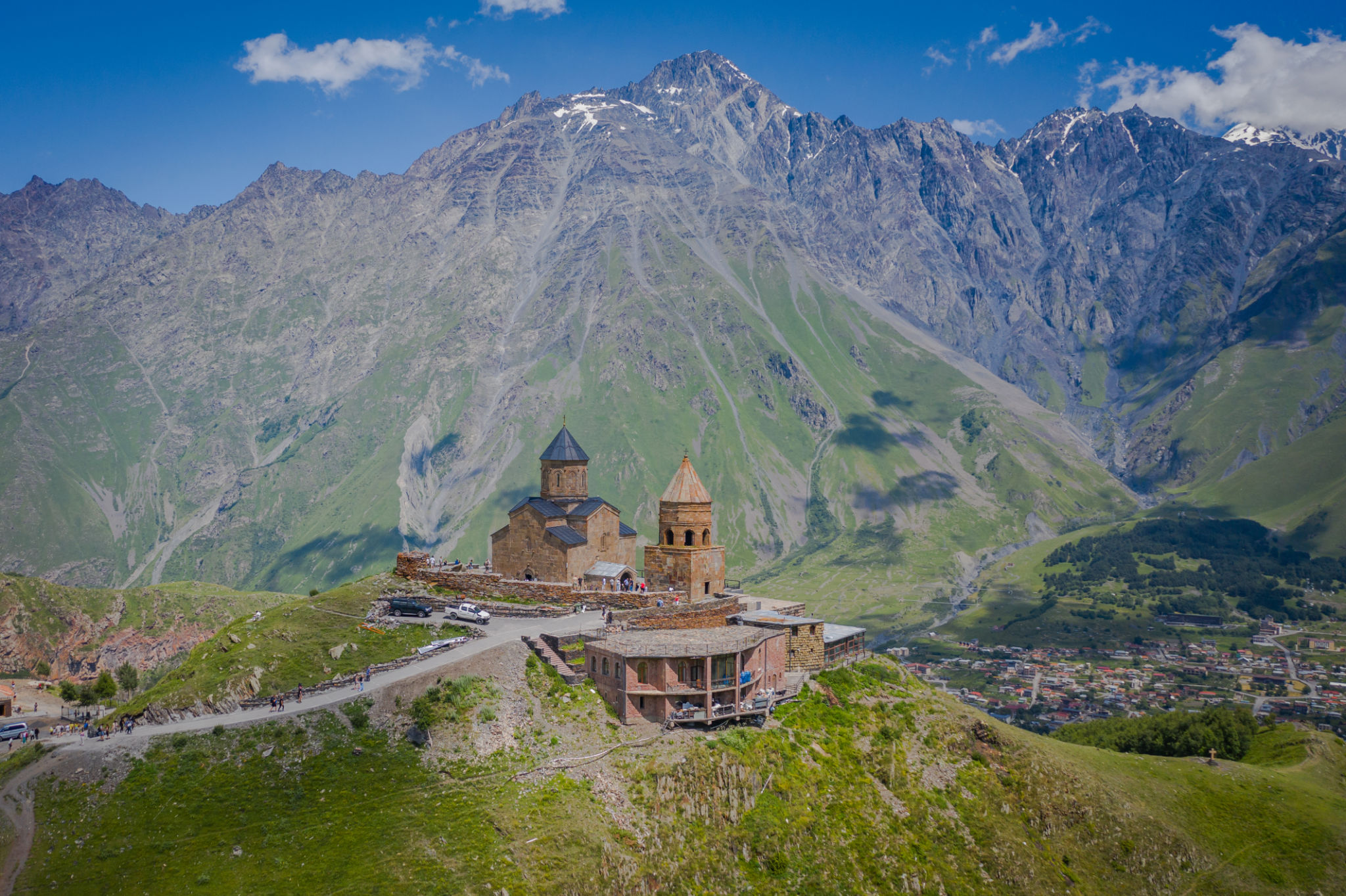 Gergeti Trinity Church in Kazbegi, Georgia Gergeti Trinity Church in Kazbegi, Georgia
