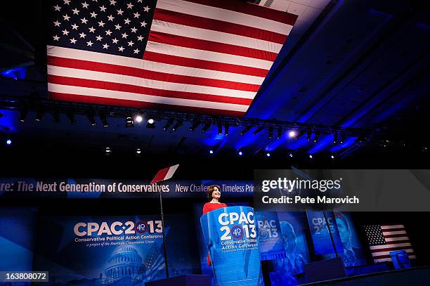 Rep. Cathy McMorris Rodgers speaks at the 2013 Conservative Political Action Conference March 16, 2013 in National Harbor, Maryland. The American...
