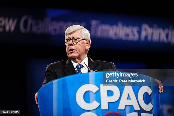 David Keene, President of the National Rifle Association, speaks at the 2013 Conservative Political Action Conference March 16, 2013 in National...
