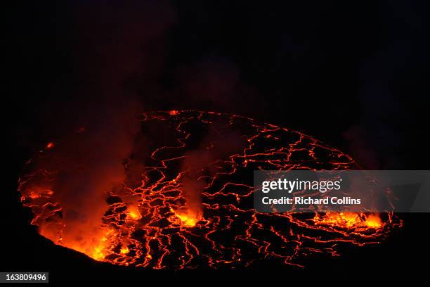 nyiragongo volcano - lava stock pictures, royalty-free photos & images
