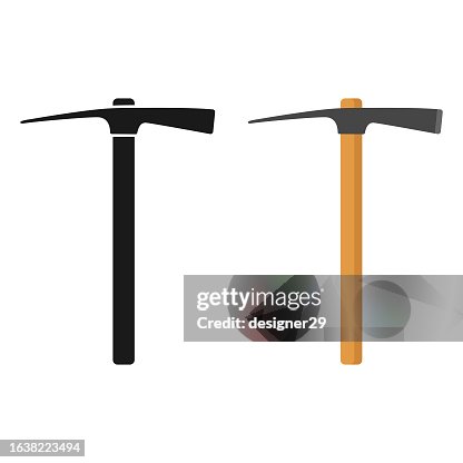 Pick Axe Icon Vector Design. Pick Axe Icon Vector Design.