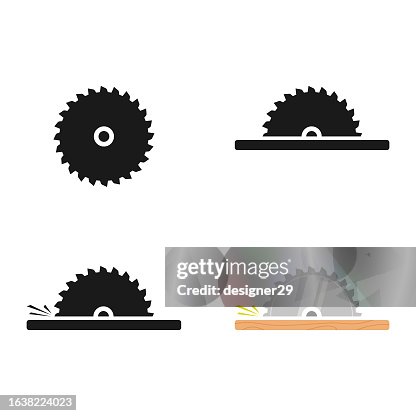 Saw Icon Set. Saw Icon Set.