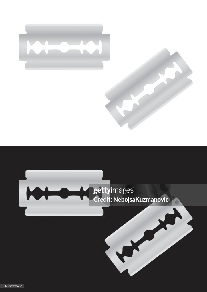 Half Razorblade Vector Razor Blade High-Res Vector Graphic - Getty Images