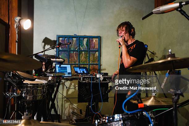 Robert DeLong performs an End Session for 107.7 The End at Elysian Fields on March 16, 2013 in Seattle, Washington.