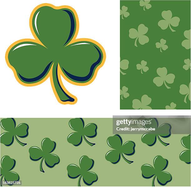 shamrock - celtic music stock illustrations