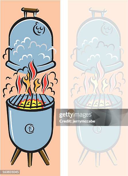 smoker barbecue pit - barbecue pit stock illustrations