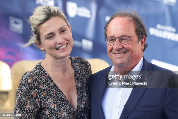 Julie Gayet and former french President of French Republic Francois Hollande attend the 'Le Proces Goldman' photocall during Day Four of the 16th...