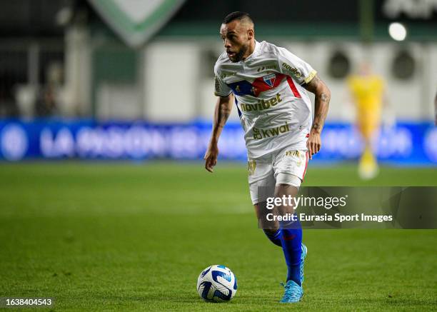 Guilherme Vieira of Fortaleza in action during Copa CONMEBOL Sudamericana match between America and Fortaleza on August 24, 2023 in Belo Horizonte,...