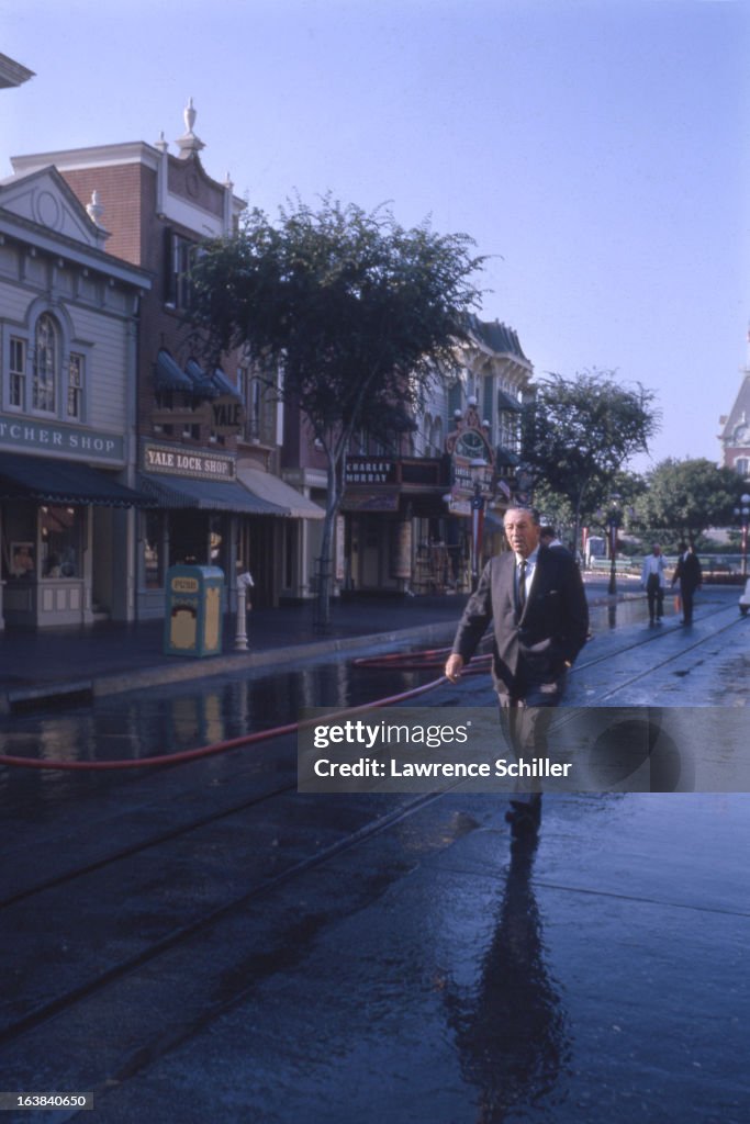 Walt Disney Walks Around Disneyland