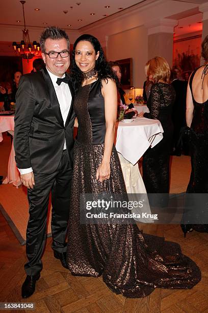 Reinhard Maetzler and Chantal de Freitas attend the Gala Spa Award 2013 at the Brenners Park Hotel on March 16, 2013 in Berlin, Germany.