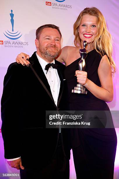 Christian Krug and Toni Garrn attend the Gala Spa Award 2013 at the Brenners Park Hotel on March 16, 2013 in Berlin, Germany.