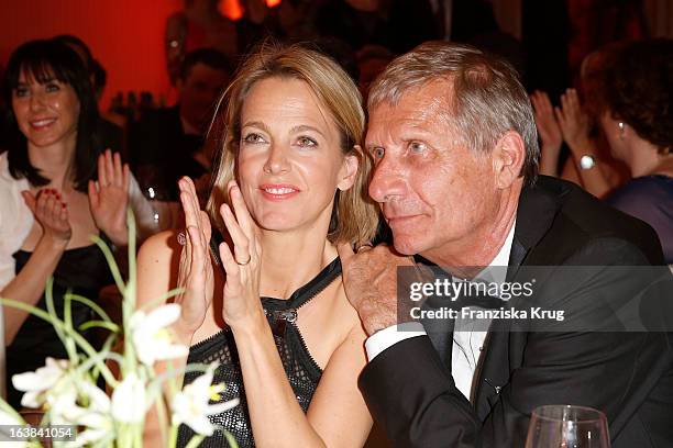 Julia Jaekel and her husband Ulrich Wickert attend the Gala Spa Award 2013 at the Brenners Park Hotel on March 16, 2013 in Berlin, Germany.