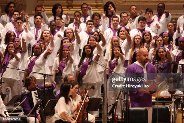 Osvaldo Golijov's "La Pasion segun San Marcos" at Carnegie Hall on Sunday afternoon, March 10, 2013.This image:Choir group is made up of Schola...