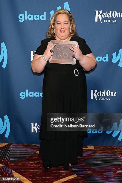 June "Mama" Shannon attends the Ketel One VIP Red Carpet Suite at the 24th Annual GLAAD Media Awards at the Marriott Marquis on March 16, 2013 in New...