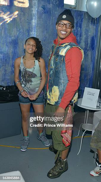 Deyjah Harris and T.I. Attend Domani Harris's birthday celebration at Indigo on March 16, 2013 in Toronto, Canada.