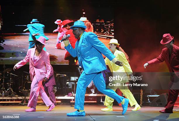 Charlie Wilson performs at the 8th Annual Jazz In The Gardens Day 1 at Sun Life Stadium presented by the City of Miami Gardens on March 16, 2013 in...