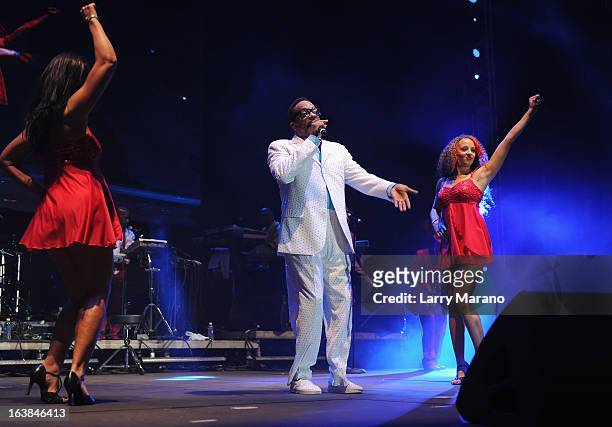 Charlie Wilson performs at the 8th Annual Jazz In The Gardens Day 1 at Sun Life Stadium presented by the City of Miami Gardens on March 16, 2013 in...