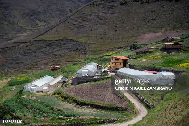 General view of PROINPA agro-ecological complex in Mucuchies, Merida state, Venezuela on August 4, 2023. A laboratory nestled in the mountains of the...