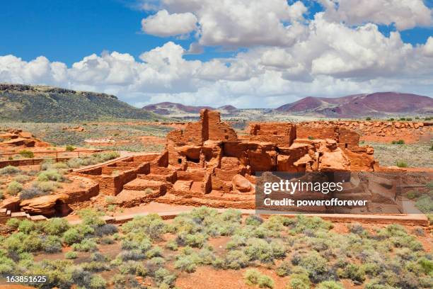 wupatki national monument - anasazi stock pictures, royalty-free photos & images