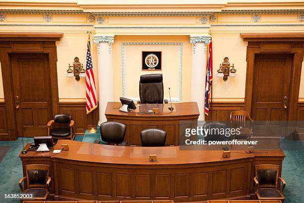 senate chamber wyoming state capitol - congress interior stock pictures, royalty-free photos & images