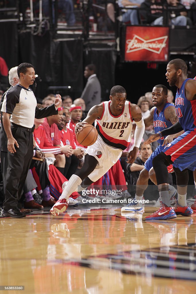 Detroit Pistons v Portland Trail Blazers