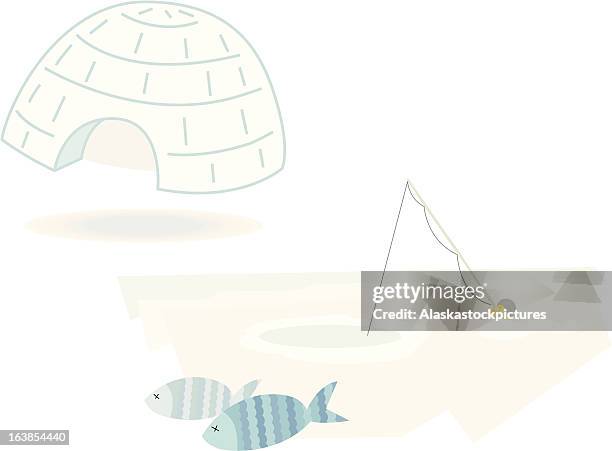 arctic objects - igloo stock illustrations