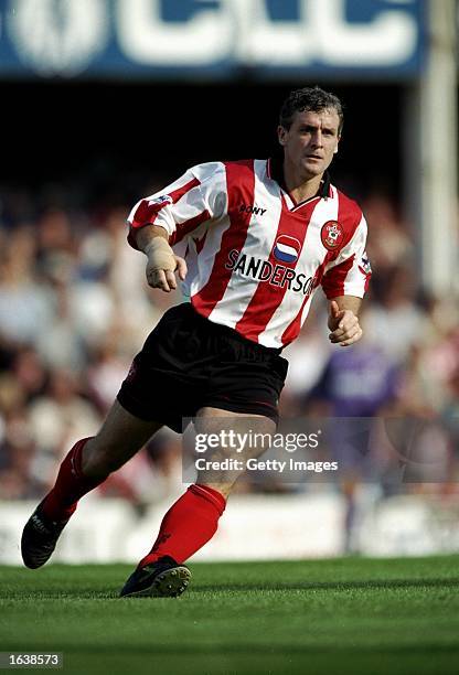 Mark Hughes of Southampton in action during the FA Carling Premiership match against Tottenham Hotspur at the Dell in Southampton, England. The game...