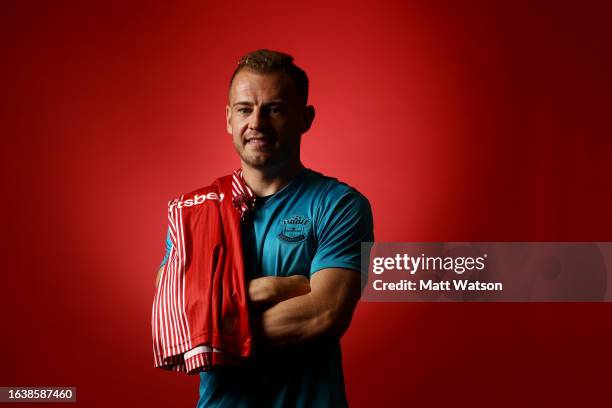 Southampton FC new signing Ryan Fraser, on loan from Newcastle United, poses at Staplewood Campus on August 25, 2023 in Southampton, England.