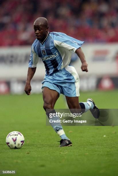 Paul Hall of Coventry in action during the FA Carrling Premiership match against Charlton at The Valley stadium in Coventry, England. The game endd...