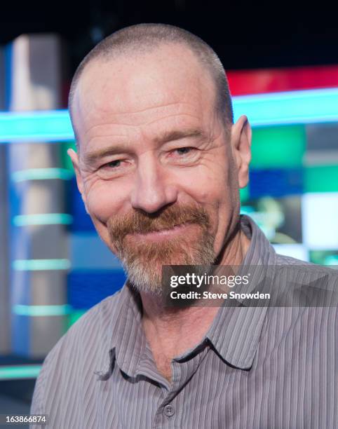 Actor Bryan Cranston poses prior to participating in a tribute during the ABQ Studios And Youth Development Inc. Honor The Cast Of "Breaking Bad" on...