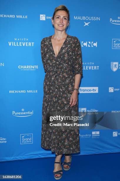 Julie Gayet attends the 'L'Homme de Pekin' Photocall during Day Four of the 16th Angouleme French-Speaking Film Festival on August 25, 2023 in...