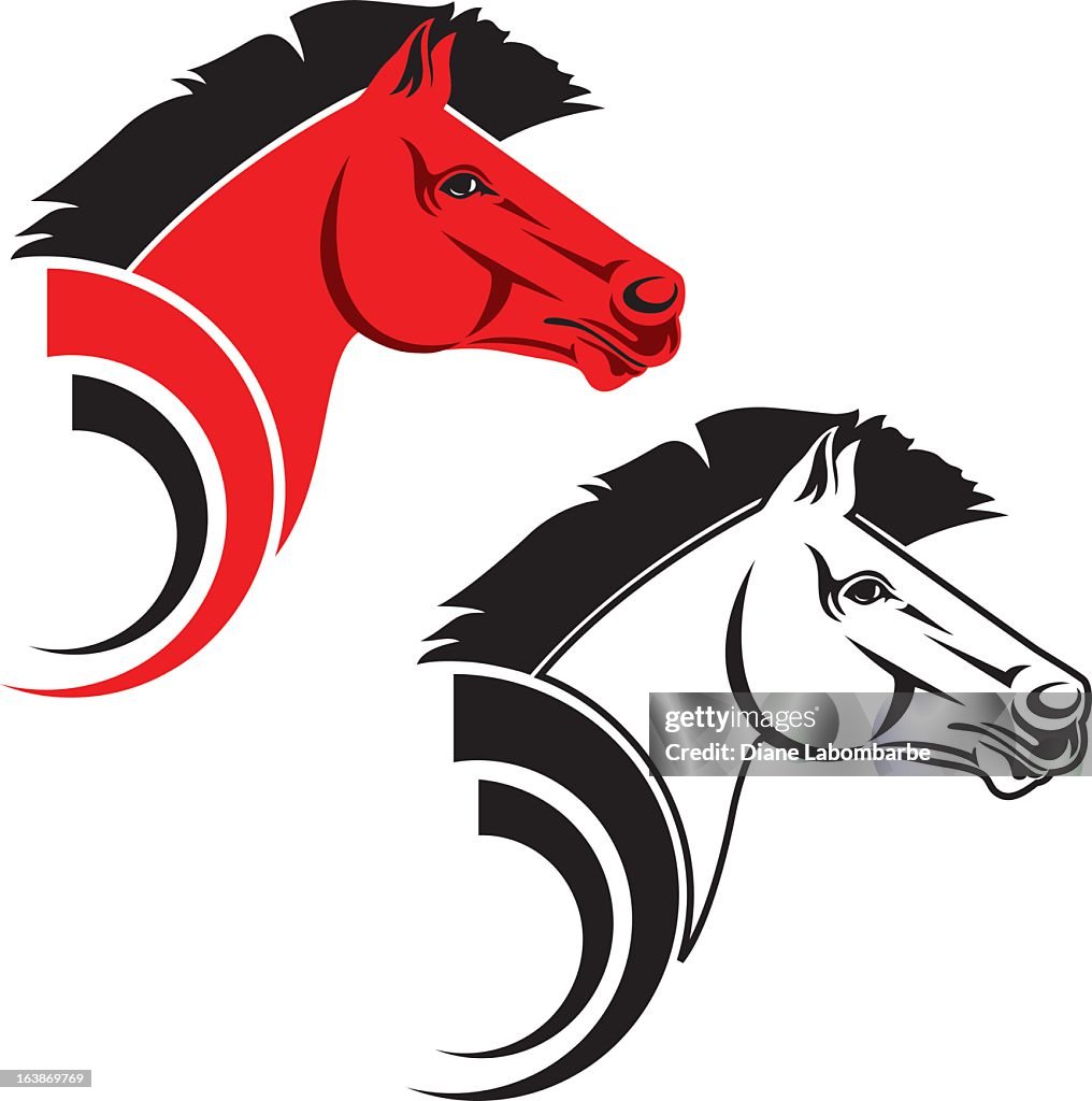Red Stallion Lettering Stylized Red Stallion High-Res Vector Graphic - Getty Images