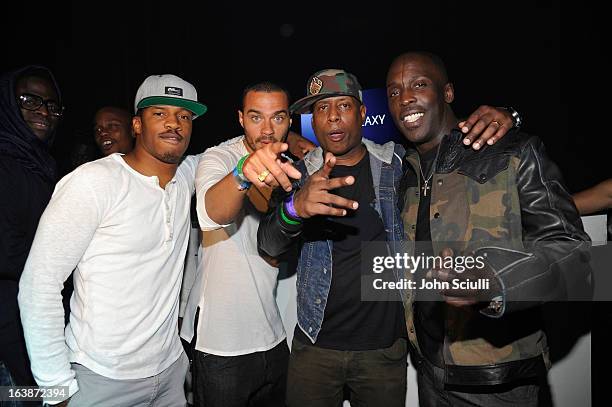Actors Nate Parker, Jesse Williams, Talib Kweli and Michael K. Williams attend as the Samsung Galaxy presents Prince and A Tribe Called Quest at SXSW...
