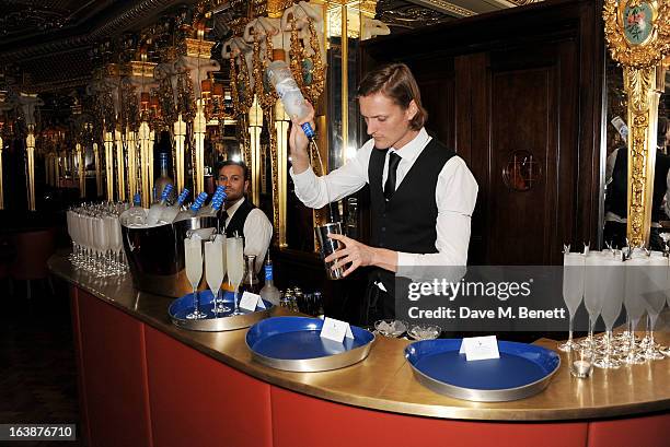 General view of the atmosphere at a drinks reception celebrating Patrick Cox's 50th Birthday party at Cafe Royal on March 15, 2013 in London, England.