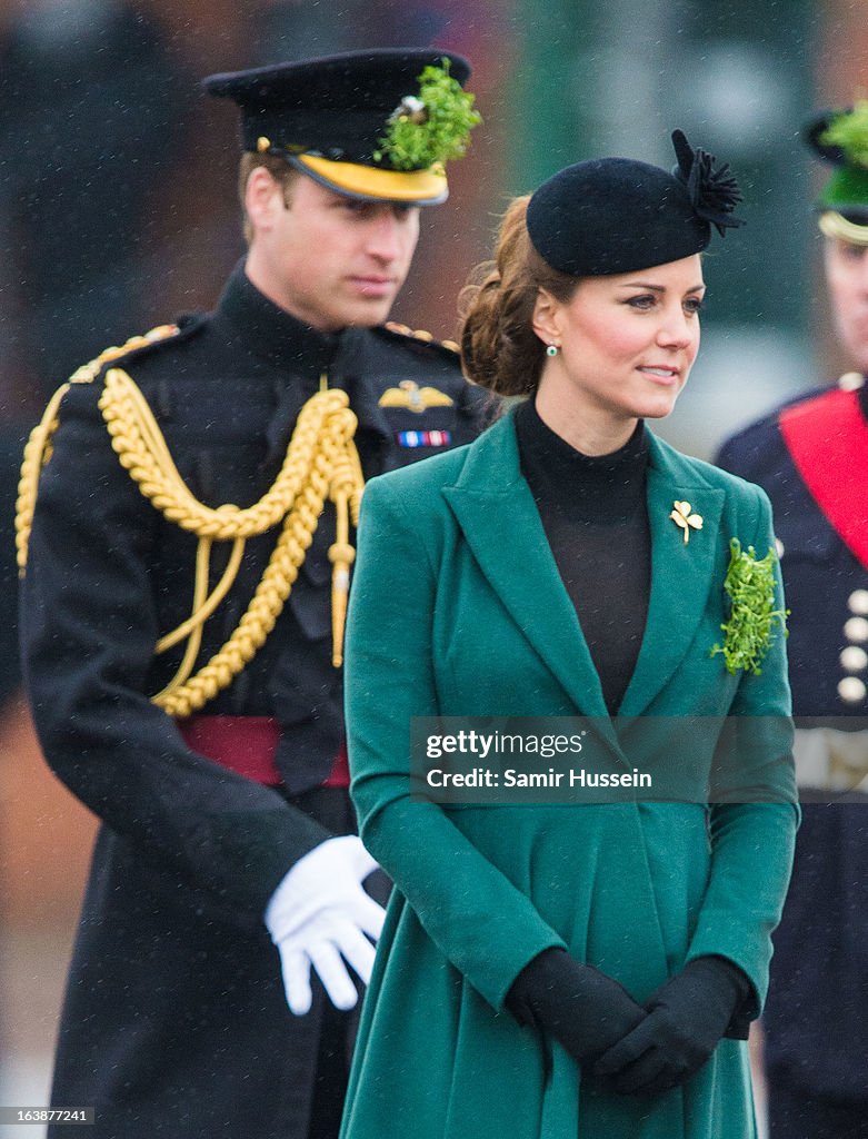 Prince William And The Duchess Of Cambridge Attend A St Patrick's Day Parade