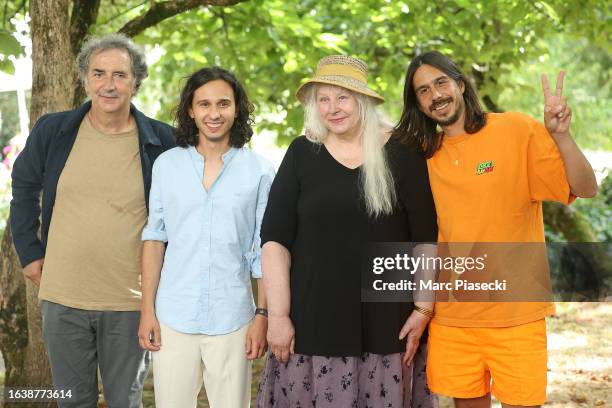 François Morel, Thomas Guy, Director Yolande Moreau and Esteban attend the 'La Fiancee du poete' Photocall during Day Four of the 16th Angouleme...