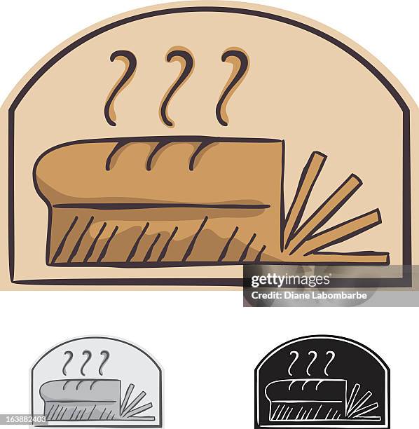 bread bakery icon - baking bread stock illustrations