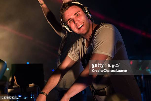 Willem van Hanegem of W&W performs at Insomniac's "Beyond Wonderland" electronic dance music festival at San Manuel Amphitheater on March 16, 2013 in...