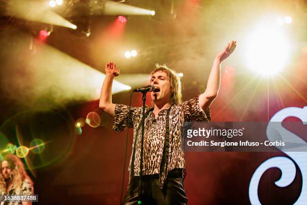 Luke Spiller of The Struts performs at Circolo Magnolia, on August 25, 2023 in Milan, Italy.