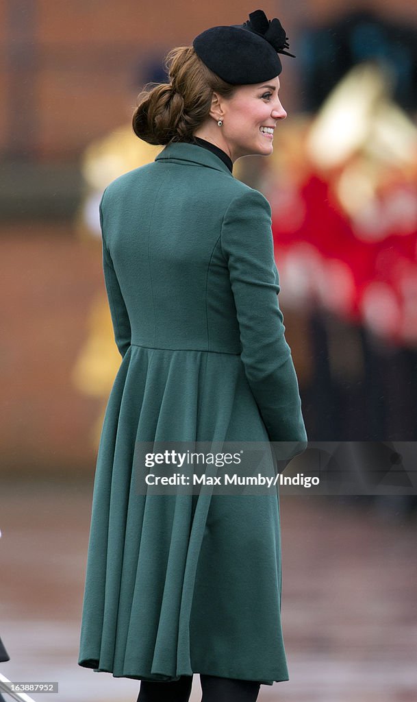 The Duke And Duchess Of Cambridge Visit the 1st Battalion Irish Guards On St Patrick's Day