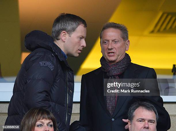 Hearts Owner Vladimir Romanov during the Scottish Communities League Cup Final between St Mirren and Hearts at Hampden Park on March 17, 2013 in...