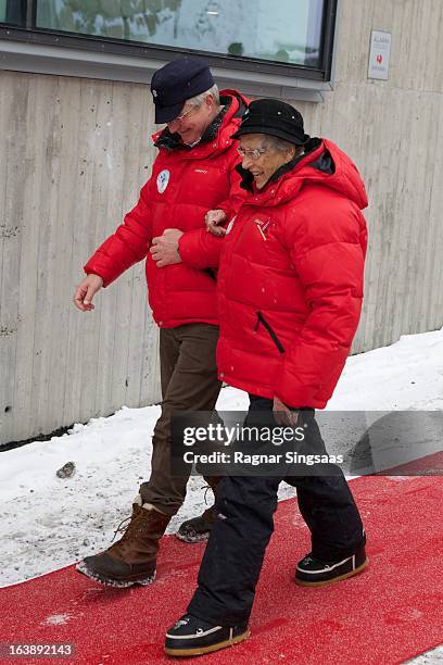 The Mayor of Oslo Fabian Stang and Princess Astrid of Norway attend FIS World Cup Nordic Holmenkollen 2013 on March 17, 2013 in Oslo, Norway.