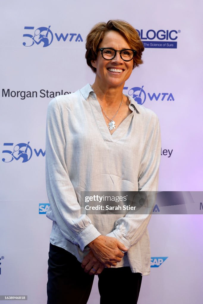 Mary Corello Mary Carillo attends the WTA 50th Anniversary Gala at The Ziegfeld ...