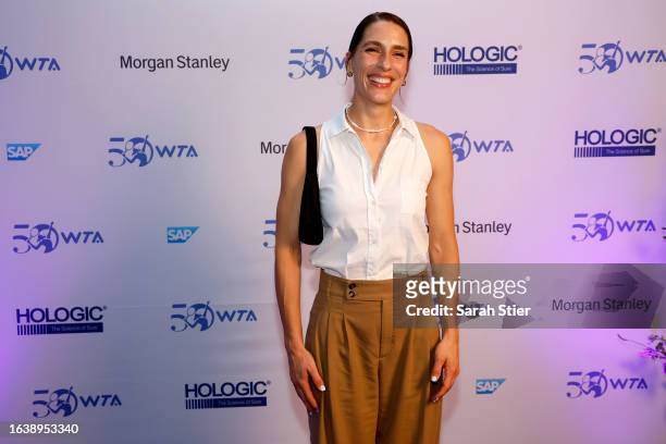 Andrea Petkovic attends the WTA 50th Anniversary Gala at The Ziegfeld Ballroom on August 25, 2023 in New York City.